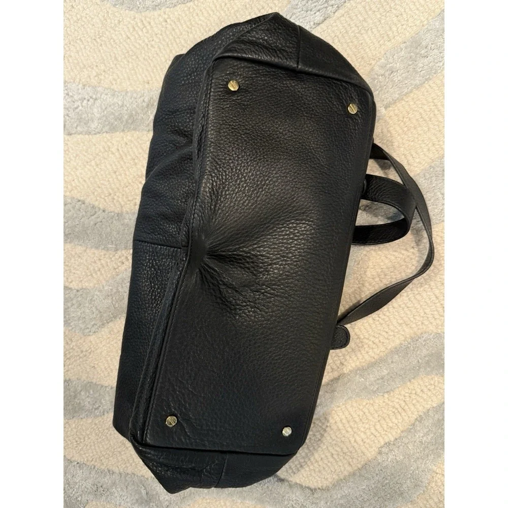 TORY BURCH AMANDA LEATHER TOTE BLACK